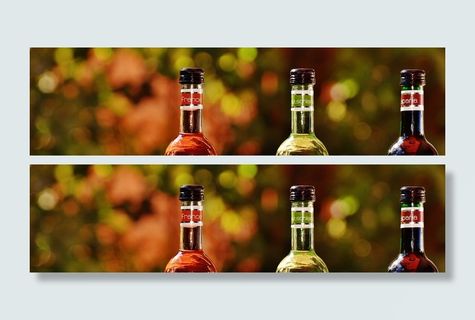 三个各式品牌酒瓶