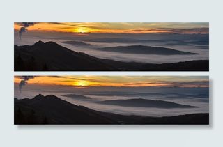 剪影照片，山，日落，日出，雾，瑞士密特朗，贝尔钦，雾项目