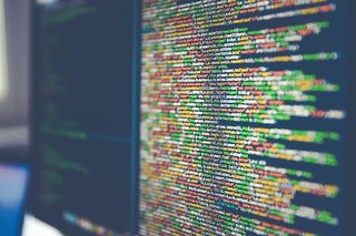 代码、技术、显示器、计算机、字母、屏幕、高科技、数据