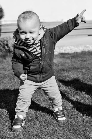 孩子，快乐，生活，小，男孩，童年，全长，一个人