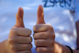 选择性、聚焦摄影、人手、手、英寸、手指、ok、bravo