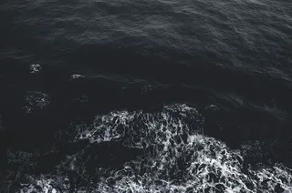 海浪，黑色，泡沫，灰色，海，水，自然，波浪