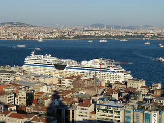 伊斯坦布尔, 土耳其, 博斯普鲁斯海峡, 海, 展望, 查看, 旧城, 清真寺