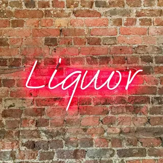 灯光、红色、酒精霓虹灯标识、砖、墙、瓷砖、纹理、设计