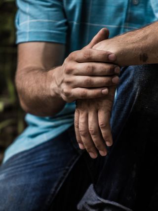 美国, 贝尔顿, 人的手, 手, 中段, 真实的人, 男人, 菜鸟图库