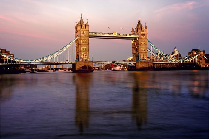 伦敦桥，英国，日出，日落，英格兰，水，河，旅行