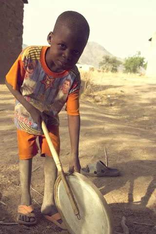 非洲，儿童，尼日利亚，街道，村庄，人，男人，一个人