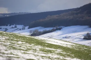 山谷，冬季，景观，法国，欧切山谷，勃艮第，勃艮第，草地