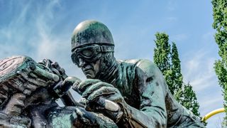 人, 骑术, 摩托车雕像, 纪念碑, 图, 雕塑, 赛车手, 摩托车