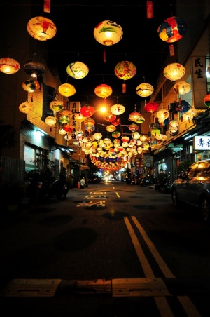 元宵节，灯笼，花燈, 照明、夜间、照明设备、城市、街道