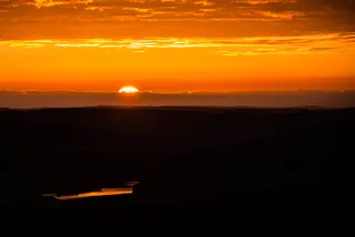 地平线日落，日出，早起，云，早晨，景观，自然，日出景观