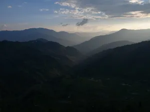 中国，Yns，鸳鸯，日落，高山，静谧，自然，山水