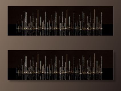 黑暗、全景、背景、照明、螺丝钉、钉子、建筑、垂直