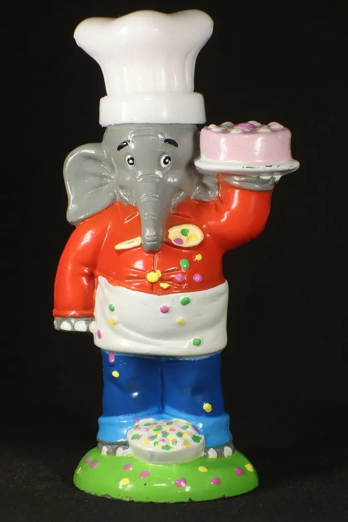 大象本杰明，生日，生日蛋糕，蛋糕，塑料，人偶，玩具，游戏人偶