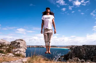 法国，长发，时尚，帽子，品牌，天空，巨石，岩石