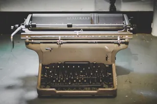 类型, 作家, 信件, 纸, 老, 古董, 打字机, 室内