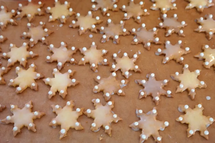 曲奇，星号，烘焙，圣诞节，甜味，美味，小口，澳洲樱桃