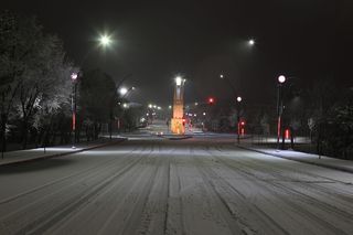cumhuriyet 大学, 钟楼, 时间, 塔, 大学, Sivas, 冬天, 雪