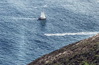 白色，帆船，海，帆船，游艇，顶部，大型，车身