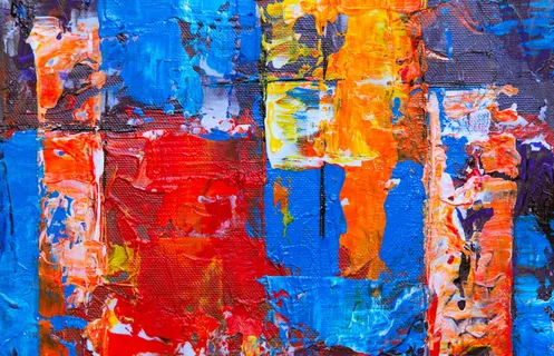 红色、蓝色和橙色抽象绘画 红色、蓝色和橙色抽象绘画
