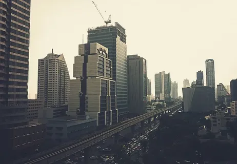 鸟瞰摄影，高层，建筑，城市，建筑，汽车，照片，建筑