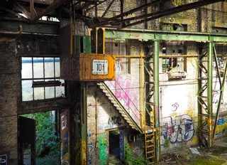 黄钢梯，遗失的地方，房间，离开，照片，旧，腐烂，失效