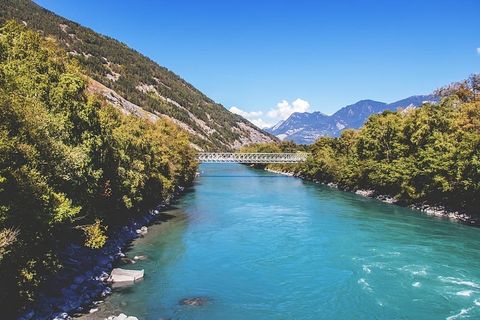 bridge，chur，graubünden，瑞士，自然，秋天，秋天的颜色，阿尔卑斯山