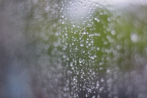 水滴，雨，瀑布，雨季，雨水，秋叶，水，玻璃