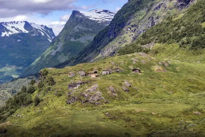 挪威，山地，景观，峡湾，全景，自然，自然之美，风景-自然