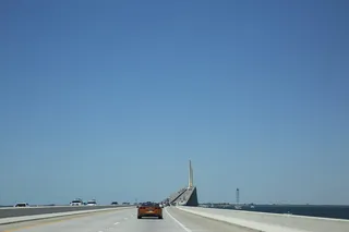 桥梁，交通，汽车，旅行，海洋，水，蓝色，天空