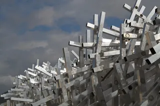 特写，照片，灰色，金属棒很多，特写，金属，棒，很多