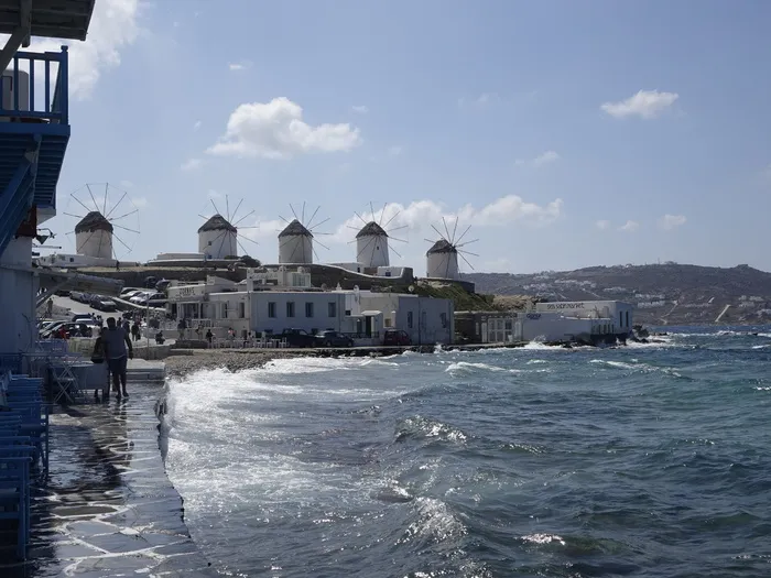 Cycades、mykonos、风车、希腊岛、风车、建筑、建筑结构、建筑外观