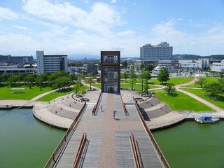 塔，湖，全景，富山，日本，富山，日本，建筑，建筑结构