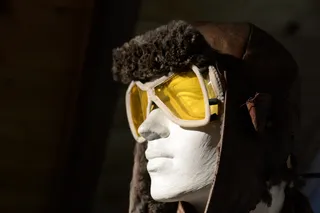 球山、博物馆、眼镜、透视、棕色、黄色、设计、聚焦前景