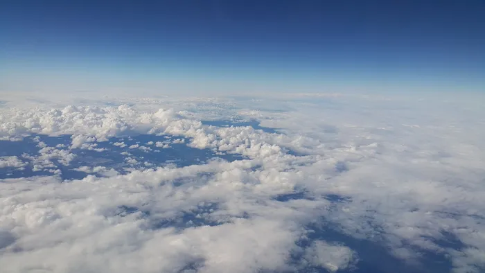 天空，广阔，云，蓝色，高，自然，飞机，空气