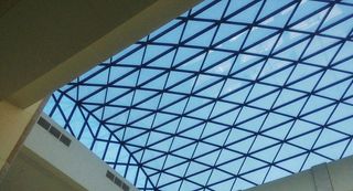 建筑结构、建筑、低角度视图、图案、玻璃材料、无人、现代、室内