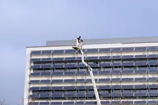 摩天大楼、维修、维护、室外、太阳能系统、太阳能电站维护、技术、卡塞尔