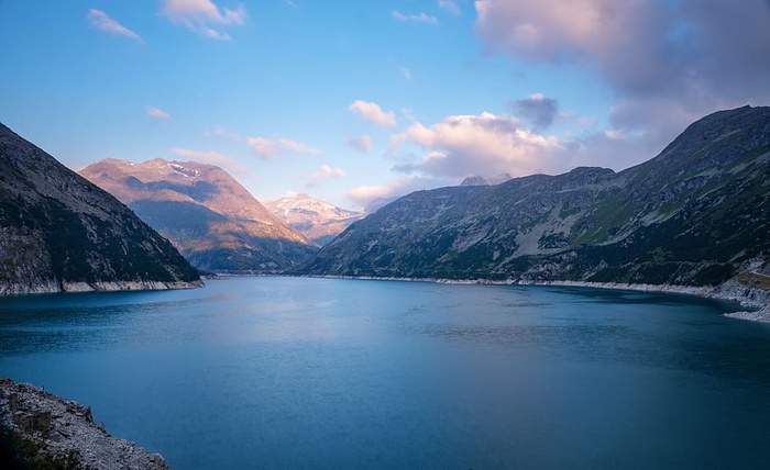 湖泊，冰川湖，水库，高山水库，水，全景，风景，自然