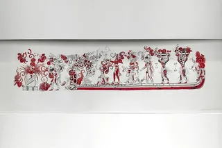 危地马拉，波波尔博物馆，艺术，墙壁，壁画，玛雅，灰色，古代