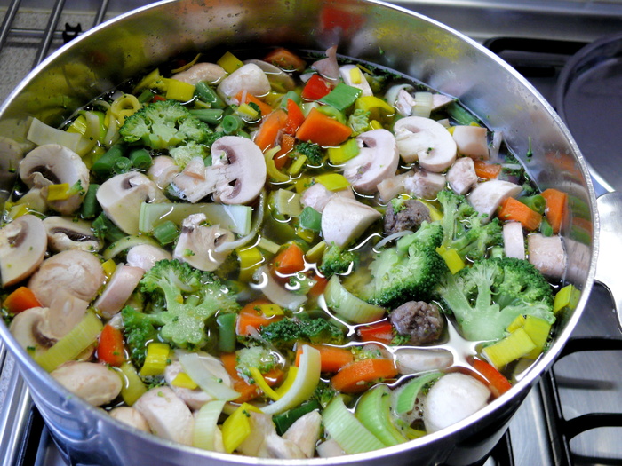 蘑菇，花椰菜汤，蔬菜汤，汤，食品，健康，新鲜，烹饪