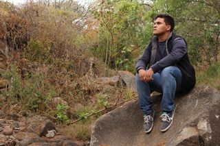 阿托尼尔科埃尔阿尔托，墨西哥，塔雷坦，思考的地方，树木，河流，体贴，一个人