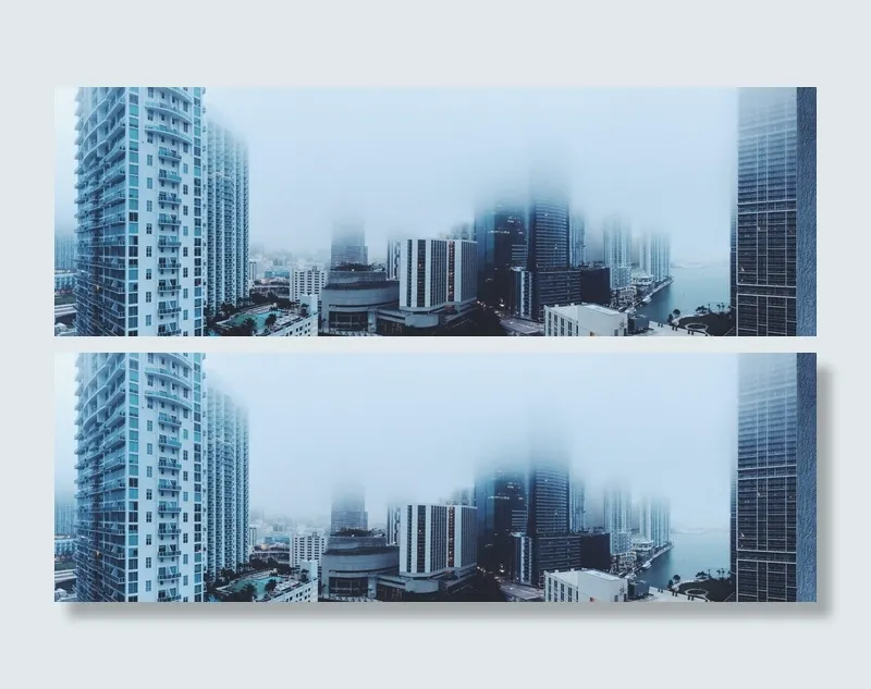 有雾的建筑物的看法