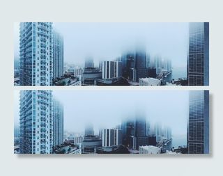 有雾的建筑物的看法