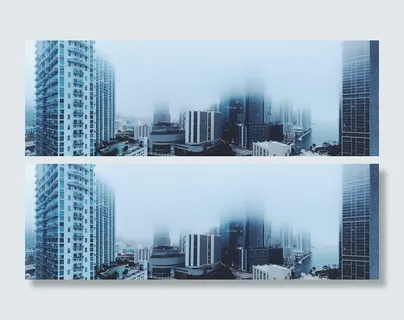 有雾的建筑物的看法 有雾的建筑物的看法