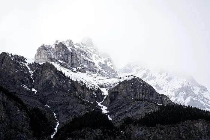 山，有盖，雪，山脉，顶峰，高度，征服，雪山