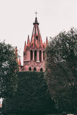 建筑、建筑、尖塔、尖塔、塔楼、教堂、瓜纳华托、天主教