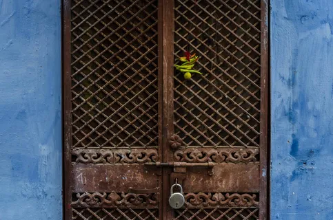 焦特布尔，印度，门，迷信，柠檬，辣椒，铁锈，拉贾斯坦邦