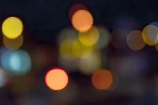 彩色波基插图、波基、灯光、夜间、交通、照明、散焦、照明设备