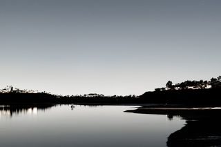 自然、水、户外、湖泊、土地、日落、景观、树木