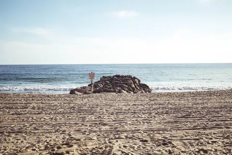 美国新港海滩，53街，海浪，码头，阳光，海滩，美丽